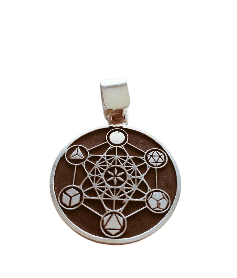 Collana Pendente in Argento Sterling con il Cubo di Metatron